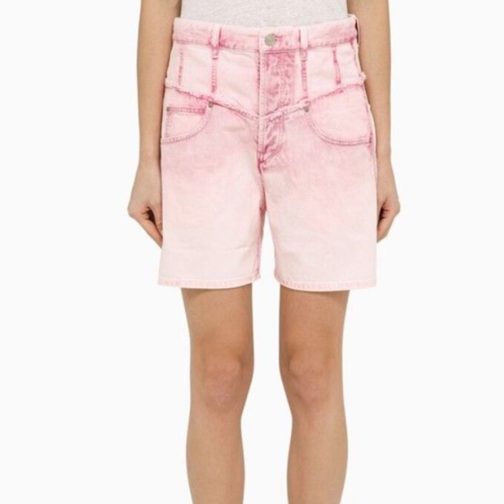Isabel Marant Pink Cotton Denim Shorts Women’s Size 38 SS24 0593 diroysr